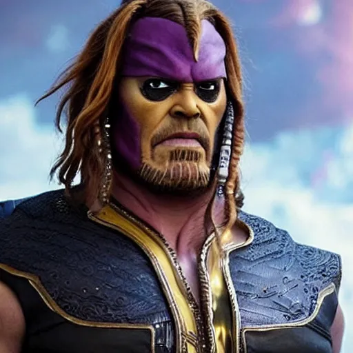 Image similar to thanos as jack sparrow, highly detailed