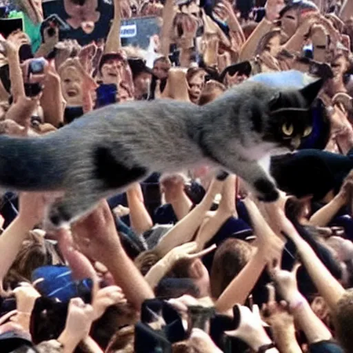 Image similar to stagediving cat