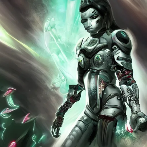 Image similar to young lady cyborg, bioorganic concept