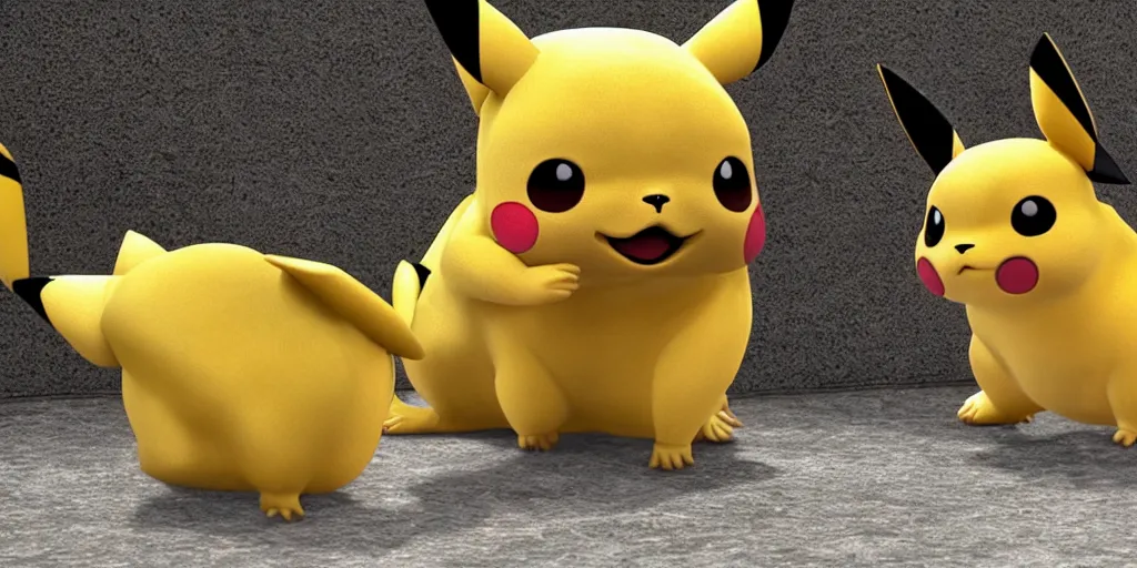 Prompt: a pikachu that looks like a pug, unreal 5, hyperrealistic, realistic, photorealistic, dynamic lighting, highly detailed, cinematic landscape, studio landscape, studio lighting