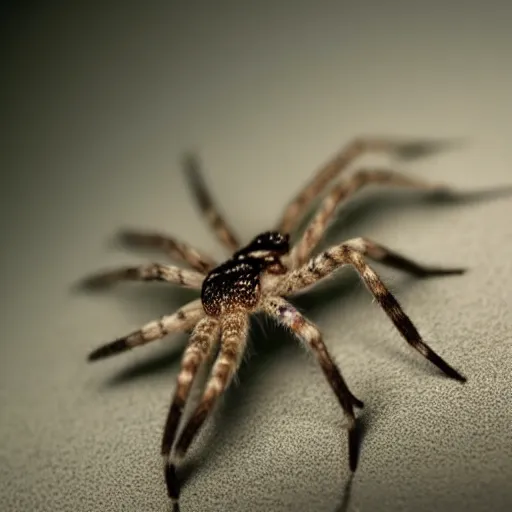 Image similar to a micro photo of recluse spider, amazing lighting, hyper realistic