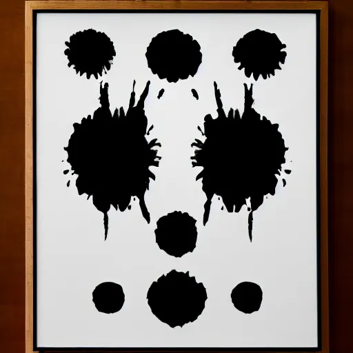 Prompt: one big inkblot on the paper, rorschach test, symmetrical, lightly styled to Kazimir Malevich