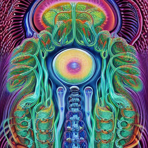 Image similar to album cover featuring a pair of human jellyfish head with a heart shape in the middle of it, an oil painting by Alex Grey, by Earnst Haeckel, by Nychos featured on zbrush central, psychedelic art, lovecraftian, fractalism, airbrush, pastel pinks and blues