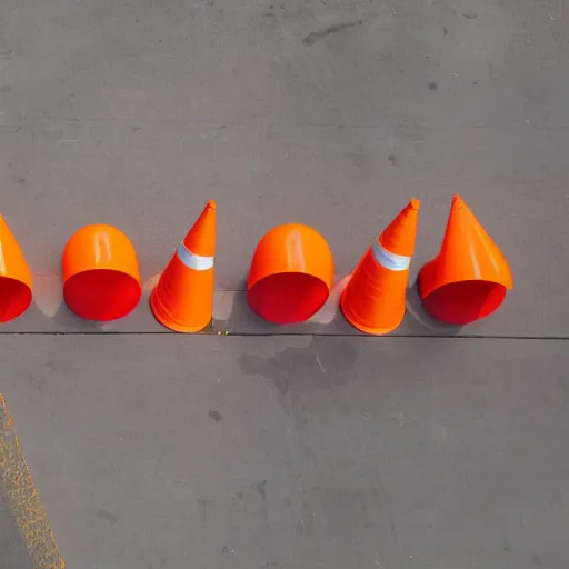 Image similar to Swollen traffic cones