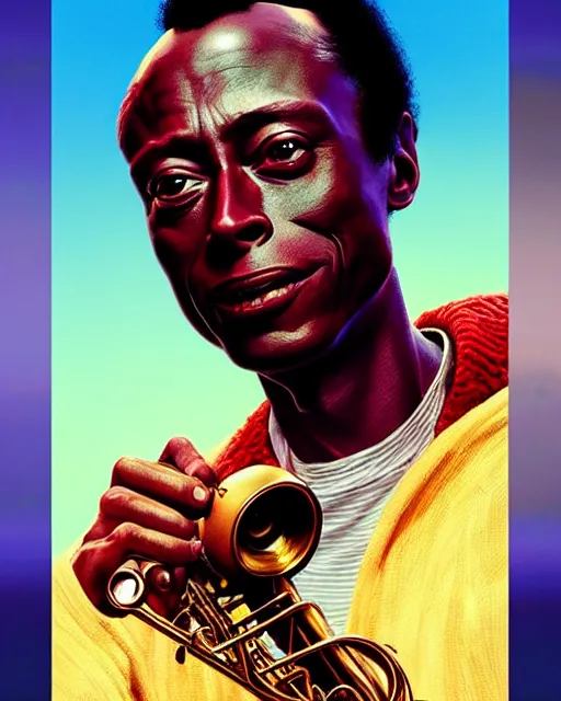 Image similar to disney pixar portrait 8 k photo of miles davis : : by weta, greg rutkowski, wlop, ilya kuvshinov, rossdraws, artgerm, annie leibovitz, rave, unreal engine, alphonse mucha : :