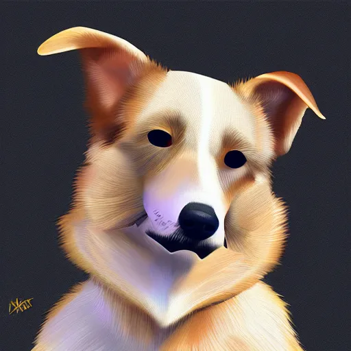 Image similar to a cybeepunk dog,digital art,realistic,detailed