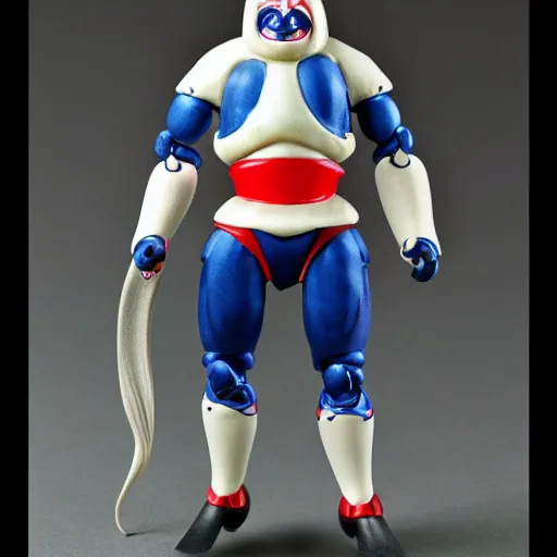 Prompt: Photo of an Evil moonface action figure, japanese action figure