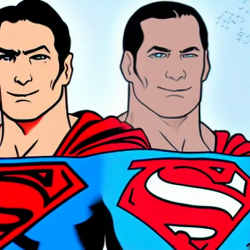 Image similar to photo of superman with the face of benjamin netanyahu