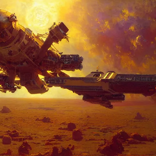 Prompt: detailed cinematic wide shot of world spaceship, ultra realistic, spring light, painting by gaston bussiere, craig mullins, j. c. leyendecker