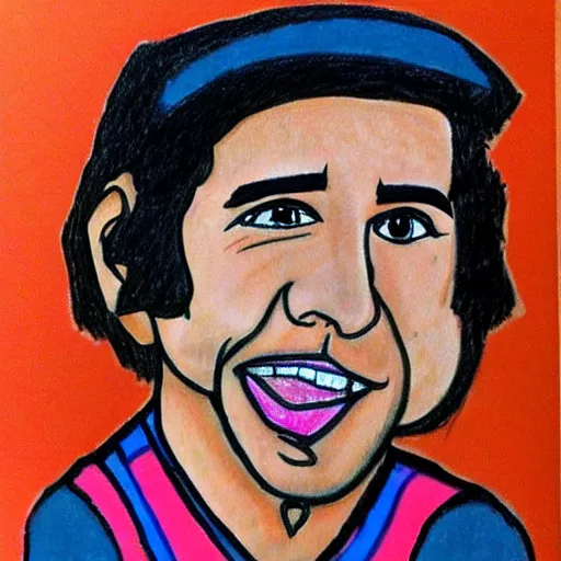 Image similar to a badly drawn picture of sergio perez, caricature!!!, funny, crayon art, bad, beginner art