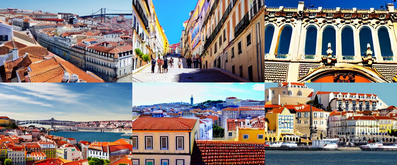 Prompt: Lisbon in a sunny day