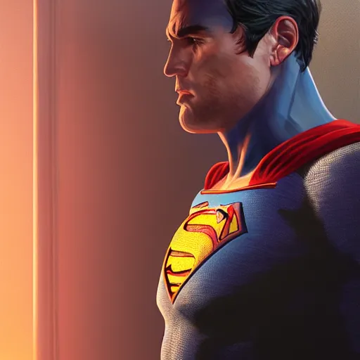 Image similar to highly detailed portrait, batman superman, in gta v, stephen bliss, unreal engine, fantasy art by greg rutkowski, loish, rhads, ferdinand knab, makoto shinkai and lois van baarle, ilya kuvshinov, rossdraws, tom bagshaw, global illumination, radiant light, detailed and intricate environment