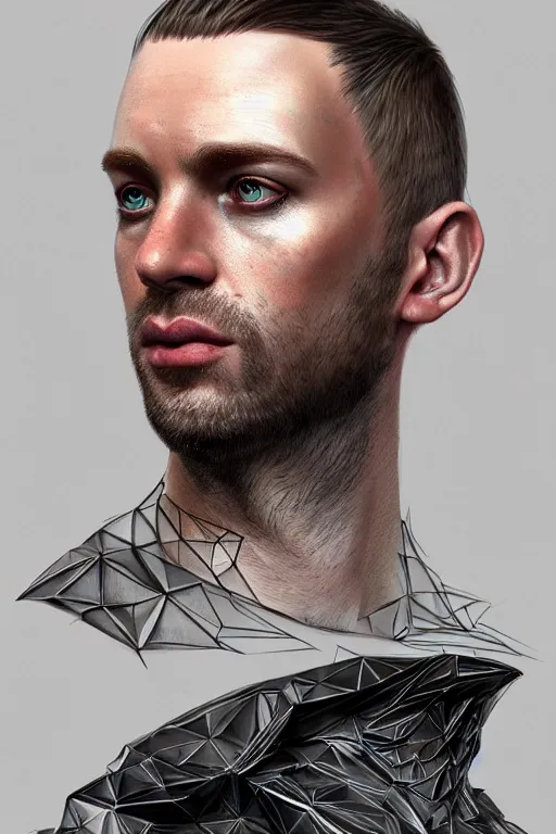 ArtStation - Realistic Long Male Hair Low-poly