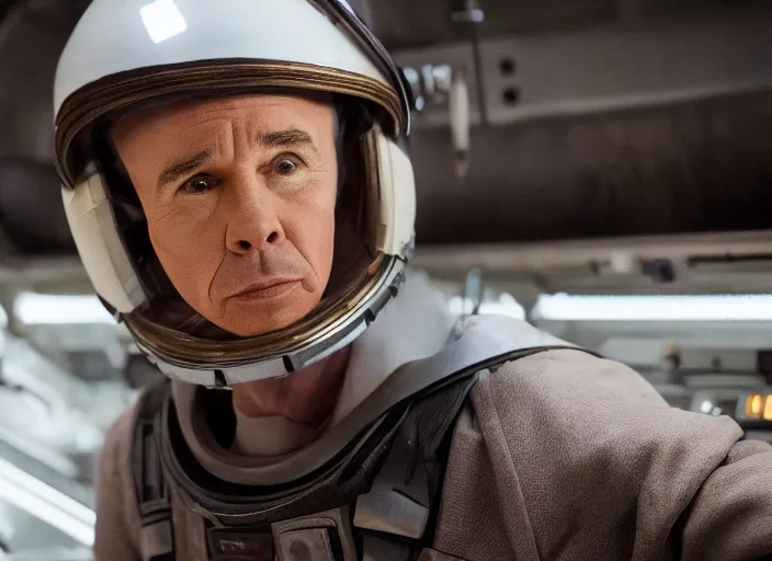 Image similar to film still of Clint Howard as Cooper in Interstellar, 4k