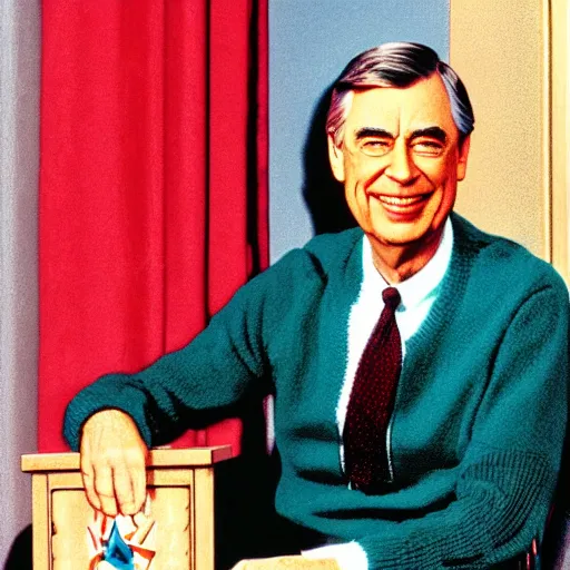 Prompt: Mr. Rogers as Soviet Propaganda