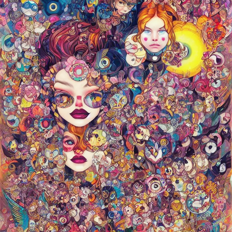 Image similar to DMT City by jeremiah ketner, Martine Johanna and Takashi Murakami, and Sandra Chevrier, digital art