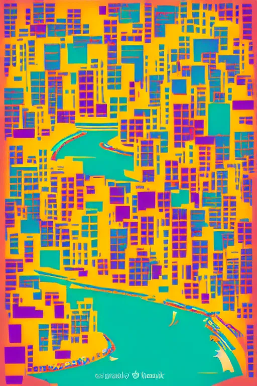 Image similar to minimalist boho style art of colorful rio de janeiro, illustration, vector art