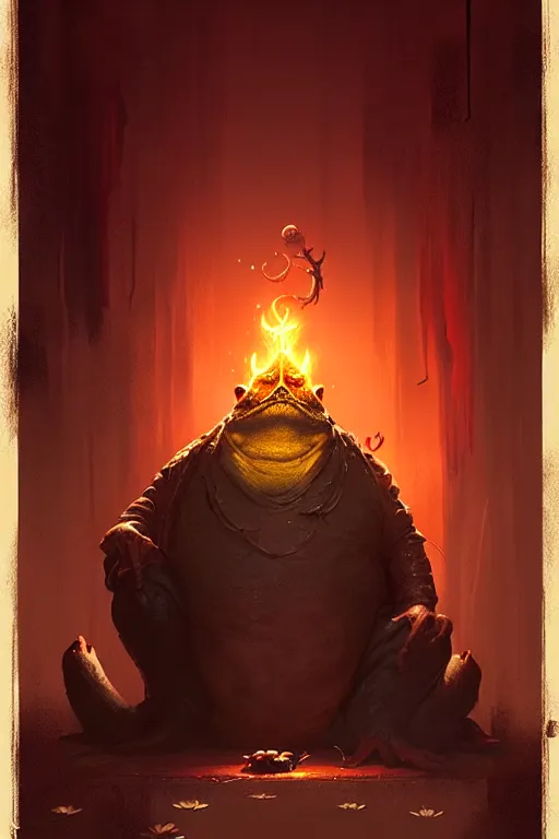 Image similar to greg rutkowski poster. toad wizard