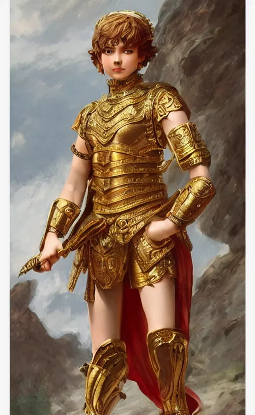 Prompt: full body portrait of an ancient roman character in incredible rich ornate armor, by ilya kuvshinov, by thomas lawrence, by bayard wu, trending on artstation, masterpiece