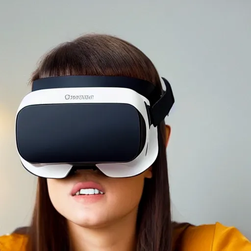 Prompt: next generation virtual reality headset, futuristic, studio photo