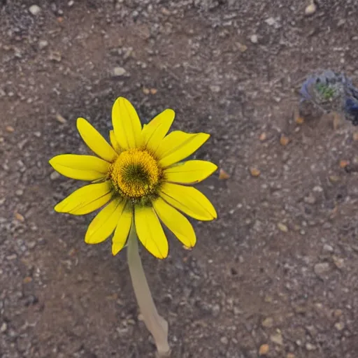 Prompt: a flower in a desert, professional photo
