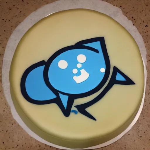 Prompt: a photo of a cake in the shape of discord icon