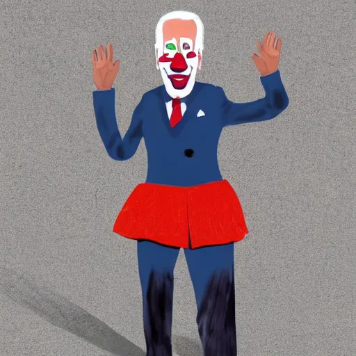 Prompt: joe biden as a clown