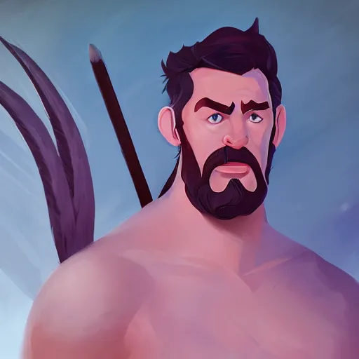 Image similar to Portrait of Ian monkey as Zeus, the greek god, mattepainting concept Blizzard pixar maya engine on stylized background splash comics global illumination lighting artstation lois van baarle, ilya kuvshinov, rossdraws