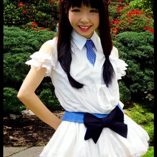 Image similar to cute japanese school girl in frilly dress