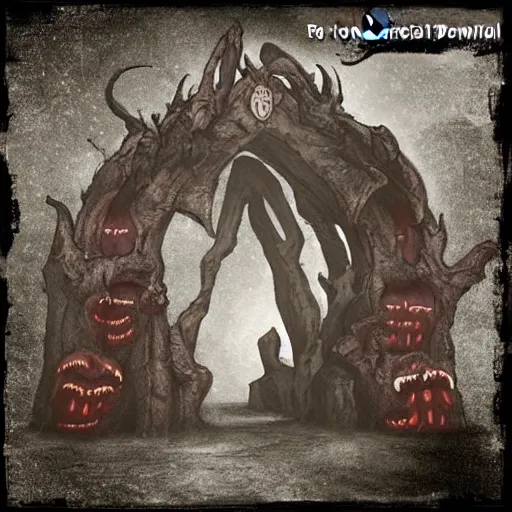 Prompt: a demonic magical portal to the hells