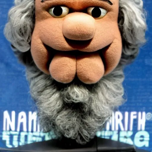 Image similar to karl marx as a muppet