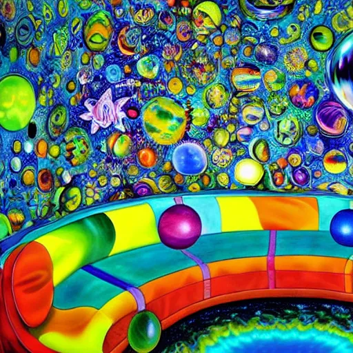 psychedelic trippy couch in saskatoon with vegetable | Stable Diffusion ...