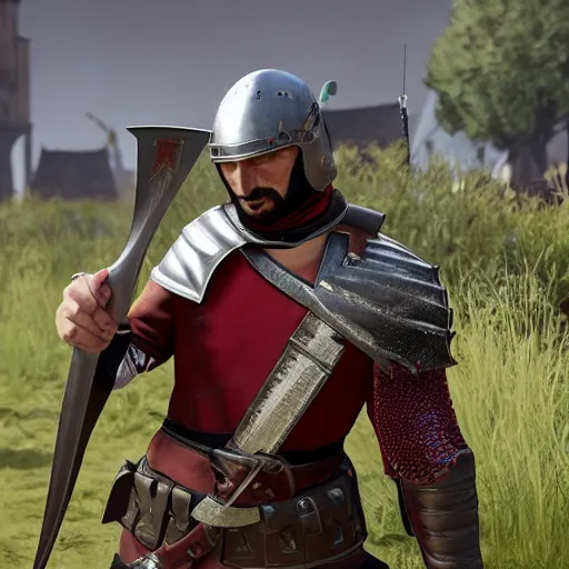 Image similar to a funny mordhau character