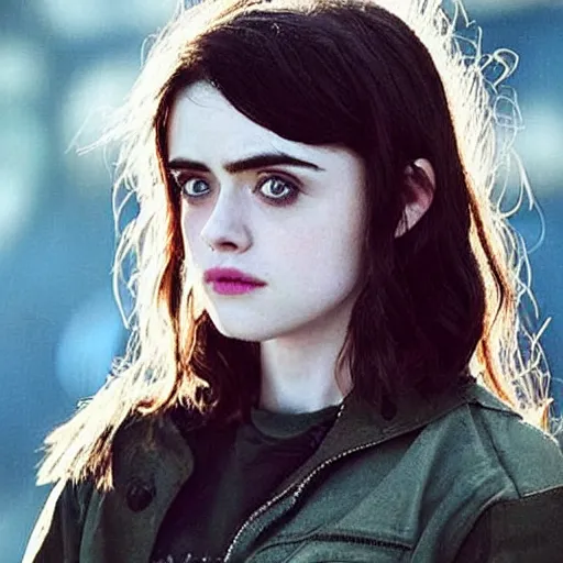 Prompt: a combination of Alexandra Daddario, Maisie Williams, Krysten Ritter, Anne Hathaway and Natalia Dwyer Christina Ricci and Lily Collins