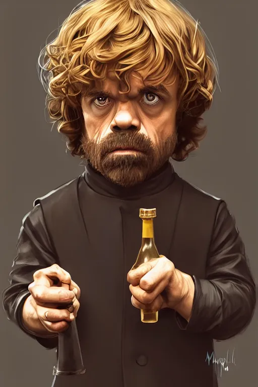 Image similar to tyrion lannister working in a winery, animation pixar style, by magali villeneuve, artgerm, jeremy lipkin and michael garmash, rob rey and kentaro miura style, golden ratio, trending on art station