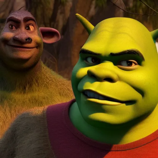 Prompt: Shrek doing the Trollface, hyperdetailed, artstation, cgsociety, 8k
