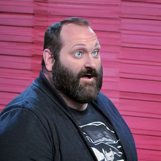 Prompt: Tom Segura looking disgusted