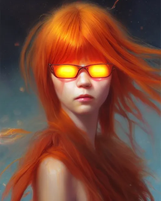 Prompt: asuka langley, award winning photograph, radiant flares, realism, lens flare, intricate, various refining methods, micro macro autofocus, evil realm magic painting vibes, hyperrealistic painting by michael komarck - daniel dos santos