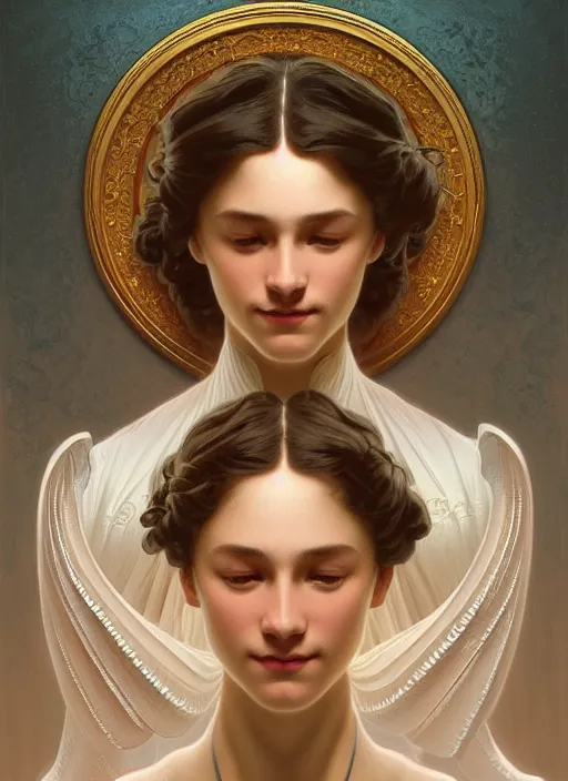 Image similar to portrait of alexandr pushkin perfection, symmetrical! intricate, elegant, highly detailed, vision of holy perfection, sleeping in a theatre!! smile, digital painting, artstation, concept art, smooth, sharp focus, illustration, art by artgerm and greg rutkowski and alphonse mucha