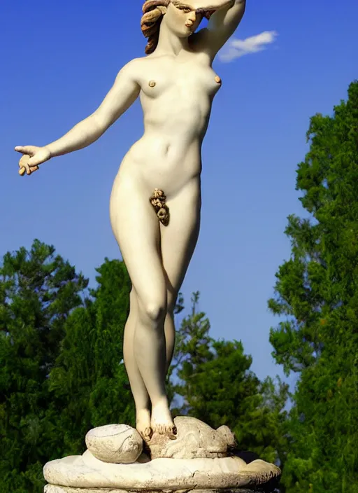 Image similar to statue of venus callipygian, all body, High definition, detailed, rim light, volumetric effect,