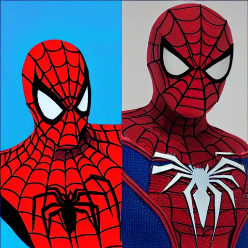 Image similar to jerma 9 8 5 as spiderman, jerma 9 8 5 in spiderman costume, jerma 9 8 5 is spiderman, high quality painting