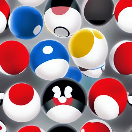 Image similar to pattern of pokeballs and mews