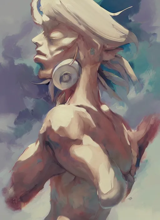 Prompt: semi reallistic gouache gesture painting, by yoshitaka amano, by ruan jia, by conrad roset, by dofus online artists, detailed anime 3 d render of an alien star fruit, portrait, cgsociety, artstation, rococo mechanical, digital reality, sf 5 ink style, dieselpunk atmosphere, gesture drawn