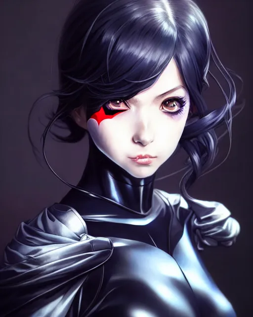 Image similar to portrait anime batman cosplay girl cute - fine - face, pretty face, realistic shaded perfect face, fine details. anime. realistic shaded lighting by katsuhiro otomo ghost - in - the - shell, magali villeneuve, artgerm, rutkowski jeremy lipkin and giuseppe dangelico pino and michael garmash and rob rey