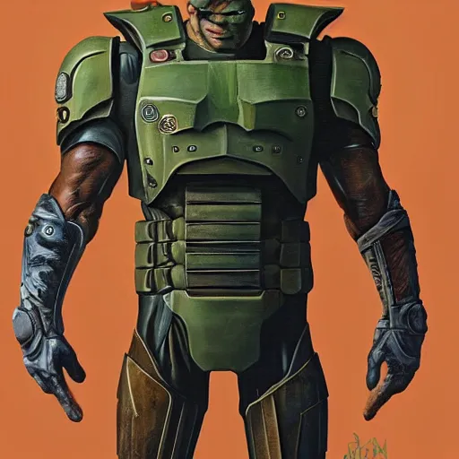 Prompt: Alan Ritchson as doomguy, artstation hall of fame gallery, editors choice, #1 digital painting of all time, most beautiful image ever created, emotionally evocative, greatest art ever made, lifetime achievement magnum opus masterpiece, the most amazing breathtaking image with the deepest message ever painted, a thing of beauty beyond imagination or words, 4k, highly detailed, cinematic lighting
