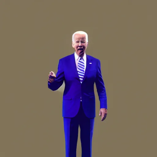 Prompt: Joe Biden wearing a pantsuit by Beeple