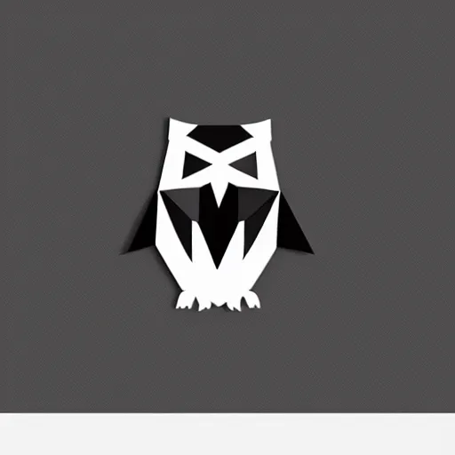 Prompt: A minimalist lowpoly logo of an owl in the y2k style, by The Designers Republic