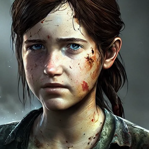 Prompt: an amazing portrait photo of an old Ellie from The last Of Us, award winning photo, very detailed, cinematic, beautiful lighting effects