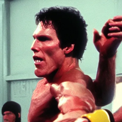 Image similar to Live Action Still of Jerma in Rocky II, real life, hyperrealistic, ultra realistic, realistic, highly detailed, epic, HD quality, 8k resolution, body and headshot, film still