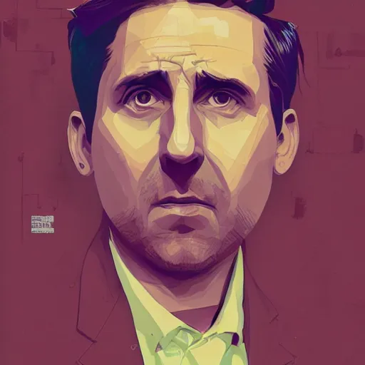 Image similar to Michael Scott profile picture by Sachin Teng, asymmetrical, Organic Painting , Matte Painting, geometric shapes, hard edges, graffiti, street art:2 by Sachin Teng:4